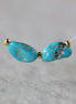Rare AAA Carico Lake Turquoise Nugget Beads Smooth 7x9mm 2 PCs Nevada Turquoise Gemstone Beads DIY Jewelry Making
