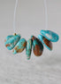 Rare Fox Nevada Turquoise Chip Beads Petal Nuggets Smooth 12-14mm 6 PCs Gemstone Beads DIY Jewelry Making December Birthstone