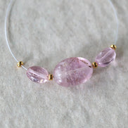 Natural Imperial Pink Topaz Oval Beads Smooth 3 Pcs Natural Gemstone Bead for DIY Jewelry Making