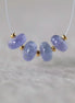 7mm AAA Tanzanite Beads Rondelle Smooth 4 Pcs Gemstone Beads for Silk Knotting Jewelry Making DIY Necklace Earrings