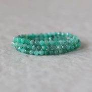 3mm AAA Emerald Faceted Beads Round Natural Raw Emerald Genuine Gemstone DIY Jewelry Making Spplies