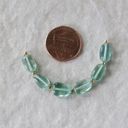 6mm Green Sapphire Beads Rondelle Faceted 9 PCs Gemstones for DIY Jewelry Making Supplies Earrings Necklace