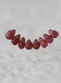 5mm Matte Mozambique Garnet Briolette Beads Smooth 8 Pcs Natural Gemstone DIY Jewelry Making Earrings Necklace January Birthstone