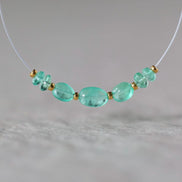 Tiny 3mm Colombian Emerald Oval Beads Smooth Rondelle Gem Quality Natural Gemstone for DIY Jewelry Making