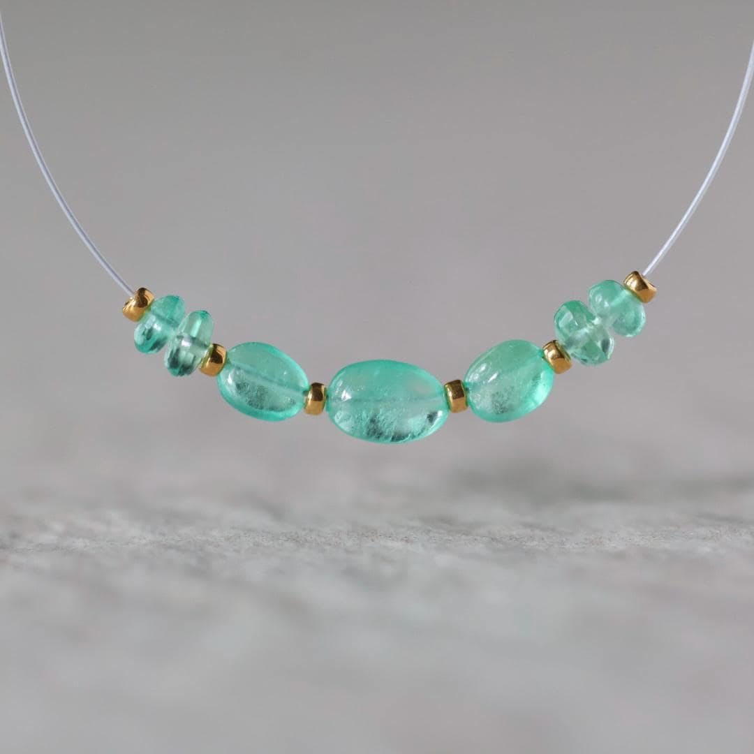 Tiny 3mm Colombian Emerald Oval Beads Smooth Rondelle Gem Quality Natural Gemstone for DIY Jewelry Making