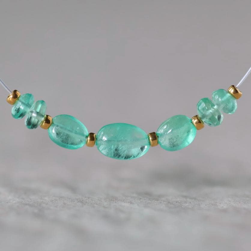 Tiny 3mm Colombian Emerald Oval Beads Smooth Rondelle Gem Quality Natural Gemstone for DIY Jewelry Making