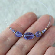 7mm AAA Tanzanite Beads Rondelle Smooth 4 Pcs Gemstone Beads for Silk Knotting Jewelry Making DIY Necklace Earrings