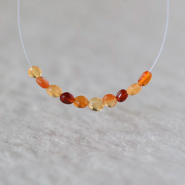 3mm Tiny Mexican Fire Opal Nugget Beads Oval Smooth Natural Opal Beads for DIY Jewelry Making Earrings Pendant Necklace