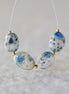 Genuine K2 Jasper Beads Smooth Oval Azurite in Granite Natural Gemstone For DIY Jewelry Making Supplies