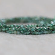 2mm Natural Emerald Beads Faceted Round 15” Raw Emerald Gemstone For FIY Jewelry Making Supplies Beading