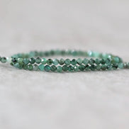 2mm Natural Emerald Beads Faceted Round 15” Raw Emerald Gemstone For FIY Jewelry Making Supplies Beading