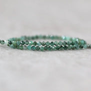 2mm Natural Emerald Beads Faceted Round 15” Raw Emerald Gemstone For FIY Jewelry Making Supplies Beading
