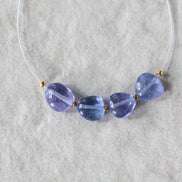 6mm AAA Tanzanite Beads Smooth Nuggets 4 Pcs Gem Quality Gemstone for DIY Jewelry Making Necklace Earrings