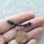 Tiny Black Ethiopian Opal Oval Beads Faceted Natural Welo Opal Genuine Bead DIY Jewelry Making Earrings Supplies