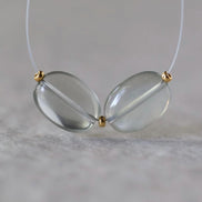 AAA Ethereal Gray Moonstone Oval Beads Smooth 2 Pcs Natural Gemstone for DIY Jewelry Making Necklace Earrings Supplies