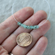 4mm Paraiba Blue Tourmaline Beads Rondelle 10 PCs Faceted Genuine Gemstone Beads Jewelry Making Gift October Birthstone