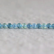 5mm AAA Blue Green Fluorite Faceted Beads Round 15