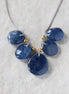 Natural Blue Sapphire Oval Beads Smooth Flat Top Drilled Briolettes 5 PCs 6-10mm Drops Genuine Gemstone DIY Jewelry Making