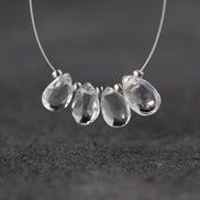 5x8mm Natural Topaz Faceted Briolette Beads Faceted Teadrops 4 PCs Gemstone for DIY Jewelry Making