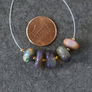 Large 9-11mm Ethiopian Opal Beads Natural Disco Welo Opal Genuine Bead For Jewelry Making Beading Craft Gift Beads October Birthstone