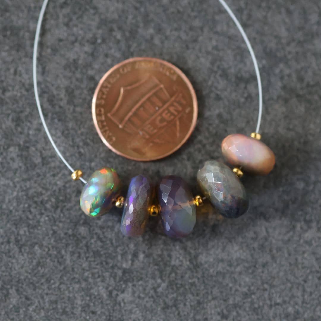 Large 9-11mm Ethiopian Opal Beads Natural Disco Welo Opal Genuine Bead For Jewelry Making Beading Craft Gift Beads October Birthstone
