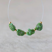 Rare Vivid Sonoran Gold Turquoise Nugget Beads Smooth 6-7mm 4 PCs Natural Mexican Turquoise Green Gemstone DIY Jewelry Making