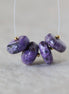 11mm Large AAA Russian Charoite Beads Smooth Rondelle 4 Pcs Natural Gemstone for DIY Jewelry Making Supplies Earrings