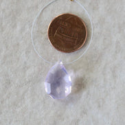 17mm Natural Scapolite Briolette Bead Faceted Teardrop Drop Lavender Quartz Gemstone for DIW Jewelry Making