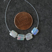 AAA Ethiopian Opal Rectangle Beads Faceted Square Natural Disco Welo Opal Genuine Bead For DIY Jewelry Making
