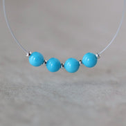 4mm Natural Sleeping Beauty Turquoise Beads Smooth Round Genuine Gemstone Beads DIY Jewelry Making Supplies