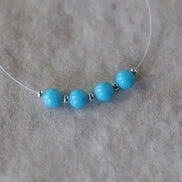 4mm Natural Sleeping Beauty Turquoise Beads Smooth Round Genuine Gemstone Beads DIY Jewelry Making Supplies