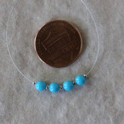 4mm Natural Sleeping Beauty Turquoise Beads Smooth Round Genuine Gemstone Beads DIY Jewelry Making Supplies