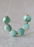 9mm Peruvian Green Opal Coin Beads Faceted 6 Pcs Natural Gemstone for DIY Jewelry Making Supplies