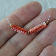 Natural Spiny Oyster Shell Tube Bead Smooth Natural Shell Accent Beads for DIY Jewelry Making