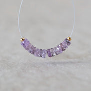 3mm Natural Lavender Purple Sapphire Beads Faceted Rondelle 1” Genuine Gemstonefir DIY Jewelry Making Beading Supplies