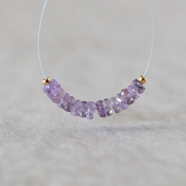 3.5mm Natural Lavender Purple Sapphire Beads Faceted Rondelle 1” Genuine Gemstonefir DIY Jewelry Making Beading Supplies