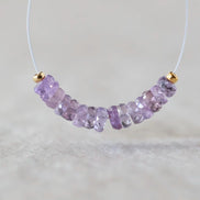 3.5mm Natural Lavender Purple Sapphire Beads Faceted Rondelle 1” Genuine Gemstonefir DIY Jewelry Making Beading Supplies