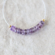 3.5mm Natural Lavender Purple Sapphire Beads Faceted Rondelle 1” Genuine Gemstonefir DIY Jewelry Making Beading Supplies