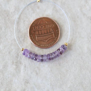 3mm Natural Lavender Purple Sapphire Beads Faceted Rondelle 1” Genuine Gemstonefir DIY Jewelry Making Beading Supplies