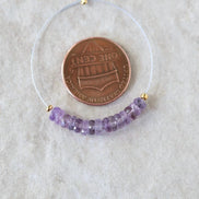 3.5mm Natural Lavender Purple Sapphire Beads Faceted Rondelle 1” Genuine Gemstonefir DIY Jewelry Making Beading Supplies