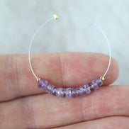 3.5mm Natural Lavender Purple Sapphire Beads Faceted Rondelle 1” Genuine Gemstonefir DIY Jewelry Making Beading Supplies