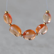 Rare Padparadscha Sapphire Oval Beads Smooth 5 PCs 6mm Gemstone for DIY Jewelry Making Supplies Earrings