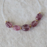 Pink Sapphire Bead Oval Smooth 5-7mm Nugget Stone Chunk Natural Gemstone for DIY Jewelry Making Supplies