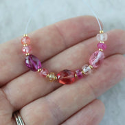 Padparadscha Sapphire Beads Oval Faceted Rondelle Pink Orange Gemstone for DIY Jewelry Making Supplies Necklace