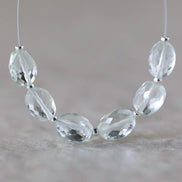 Natural Aquamarine Oval Faceted Beads 5mm Nuggets Stone Chunk Gemstone Bead Jewelry Making Craft Gift Beads March Birthstone