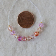 5mm Padparadscha Sapphire Beads Pastel Pink Peach Rondelle 10 PCs Faceted Genuine Gemstone Beads Jewelry Making Gift September Birthstone
