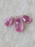 Pink Ruby Beads Faceted Briolettes Top Center Drilled 3 PCs 9-14mm Drops Gemstone for DIY Jewelry Making