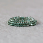 3mm Green Amethyst Beads – Faceted Round Micro Gemstone - 14 pcs