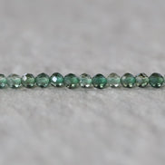 3mm Green Amethyst Beads – Faceted Round Micro Gemstone - 14 pcs