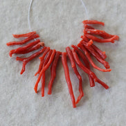 Natural Italian Coral Stick Beads Fancy Tubes Genuine Raw Red Coral Beads Red Gemstone Beads for Jewelry Making Gift for crafter